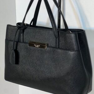 Kate Spade Black Maiden Way Saffiano Zuri Satchel